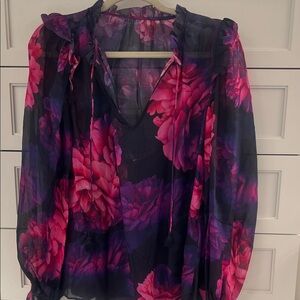Cami NYC Floral Blouse - Pink and Purple
